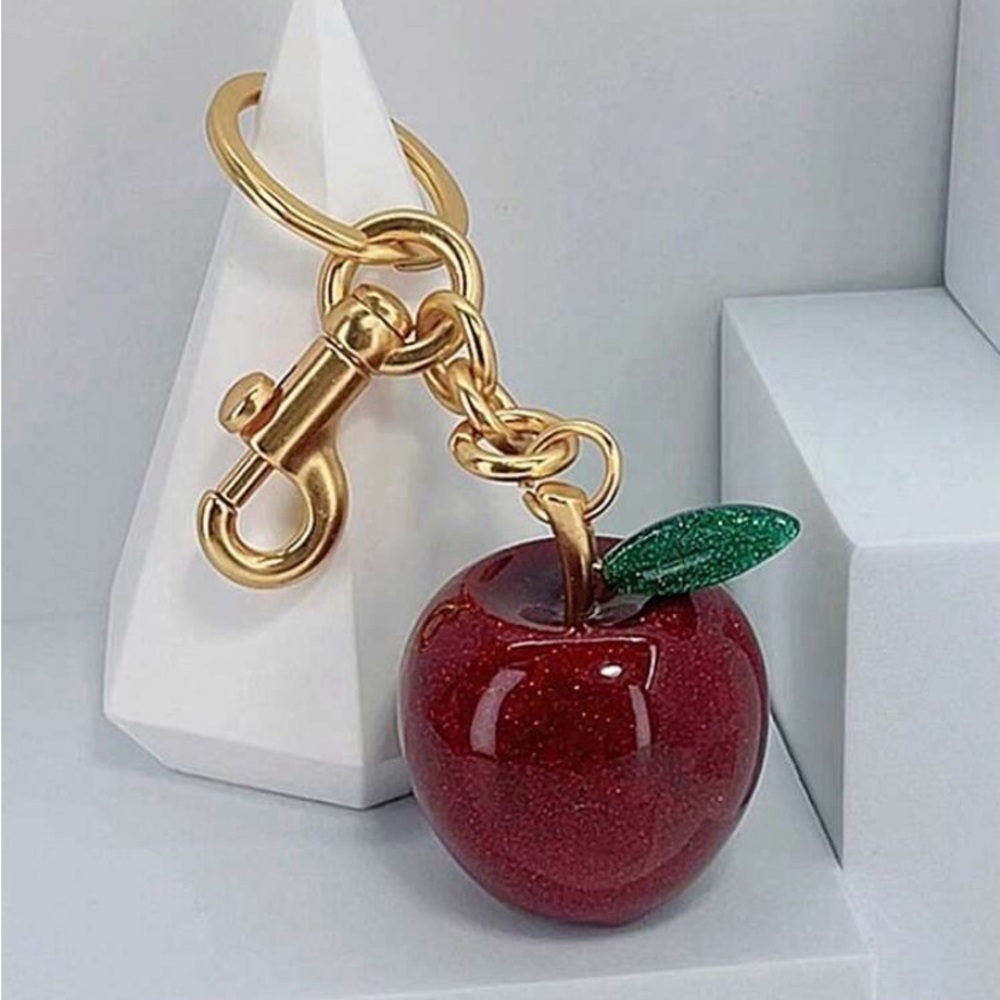 Elegant Red Apple Keychain teacher appreciation
